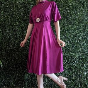 Gal Meets Glam Diane Mockneck Fit & Flare Dress